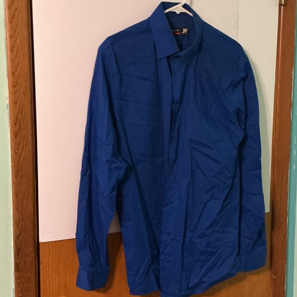 JF J.Ferrar Stretch Slim Blue Shirt